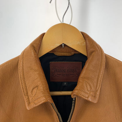 【中古品】【メンズ】 JACKROSE ANTIQUE LEATHER JACKET ジャックローズ 145-250318-st-04-fuz サイズ：2 カラー：ベージュ 万代Net店