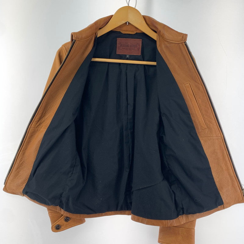 【中古品】【メンズ】 JACKROSE ANTIQUE LEATHER JACKET ジャックローズ 145-250318-st-04-fuz サイズ：2 カラー：ベージュ 万代Net店