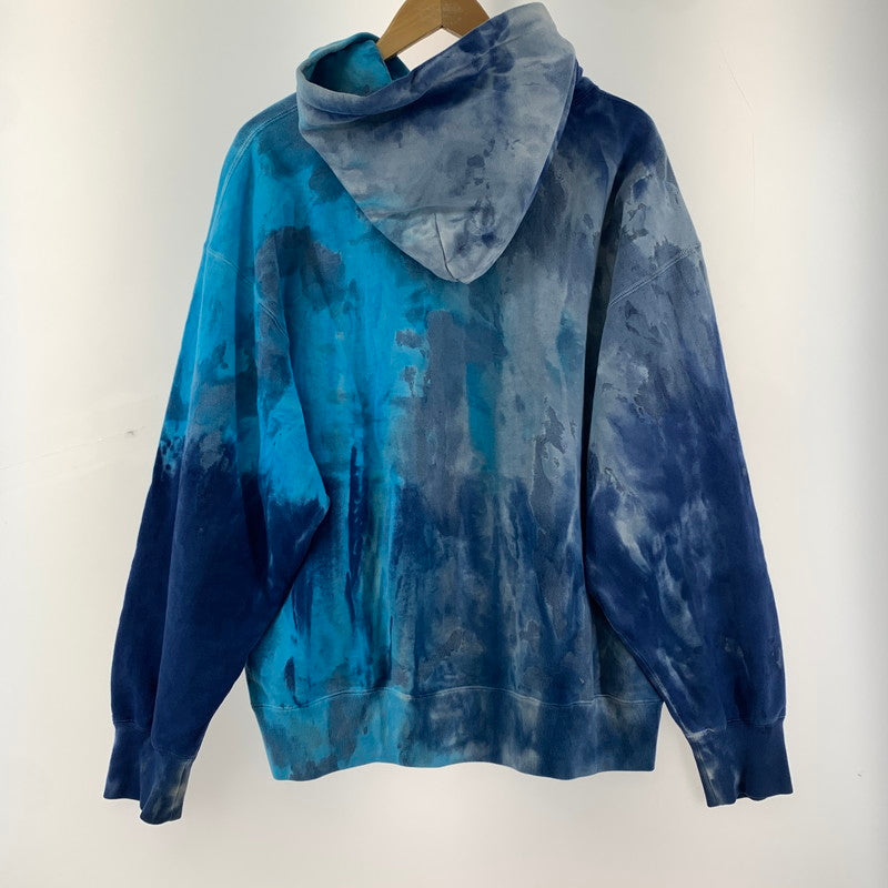 【中古品】 A BATHING APE ICE DYE BAPE RELAXED FIT PULLOVER HOODIE アベイシングエイプ 142-250320-st-07-fuz サイズ：M カラー：ブルー 万代Net店