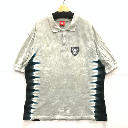 【中古品】【メンズ】 NFL RAIDERS ラスベガス・レイダース ポロシャツ 半袖 トップス ブランド 古着 145-250323-gm-04-fuz サイズ：XXL カラー：カーキ タイダイ 万代Net店