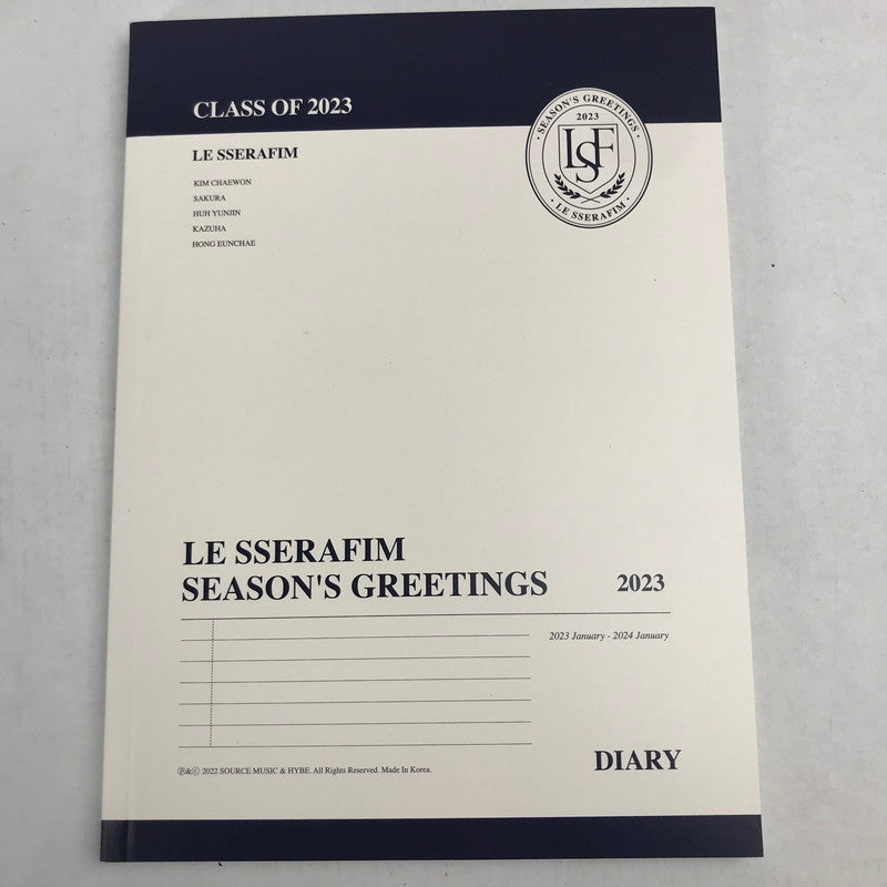 【中古品】 LE SSERAFIM 2024 SEASON’S GREETINGS シーグリ トレカ ポスカ チェキ風カード抜けなし 2023シーグリカレンダーPHOTOBOOK付 087-260108-io-22-fuz 万代Net店