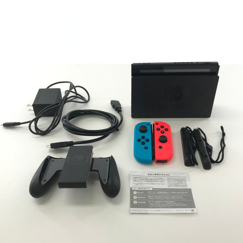 【中古品】 Nintendo Switch ニンテンドースイッチ 本体 Joy-Con(L) ネオンブルー (R) ネオンレッド 2019モデル ゲーム 034-250327-mh-02-fuz 万代Net店