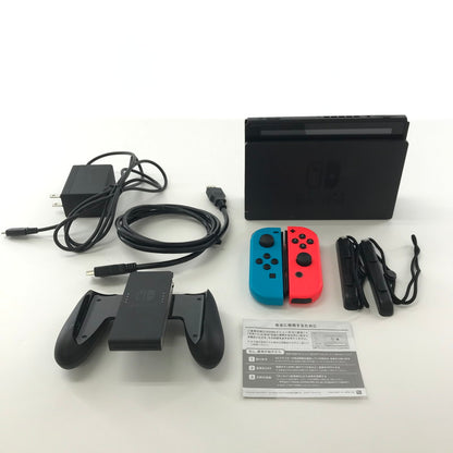 【中古品】 Nintendo Switch ニンテンドースイッチ 本体 Joy-Con(L) ネオンブルー (R) ネオンレッド 2019モデル ゲーム 034-250327-mh-02-fuz 万代Net店