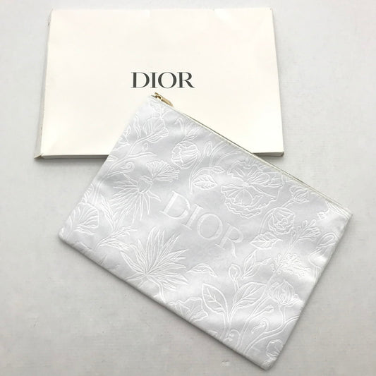 【中古品】【レディース】 DIOR ディオール ノベルティポーチ WHITE ポーチ 小物入れ ※黄ばみあり・箱に傷みあり 208-260804-IO-09-fuzh 万代Net店