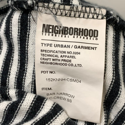 【中古品】【メンズ】 NEIGHBORHOOD ネイバーフッド 半袖Tシャツ カットソー トップス ブランド 古着 142-250531-gm-03-fuz サイズ：S カラー：ホワイト ブラック 万代Net店
