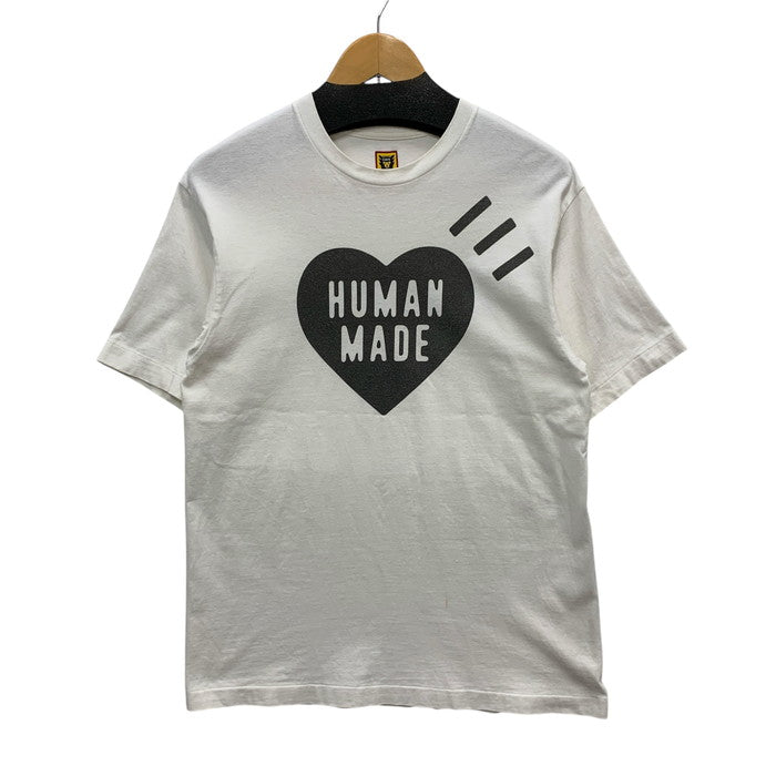 【中古品】【メンズ】 HUMAN MADE ヒューマンメード 半袖Tシャツ カットソー トップス ブランド 古着 142-250329-gm-23-fuz サイズ：M カラー：ホワイト 万代Net店