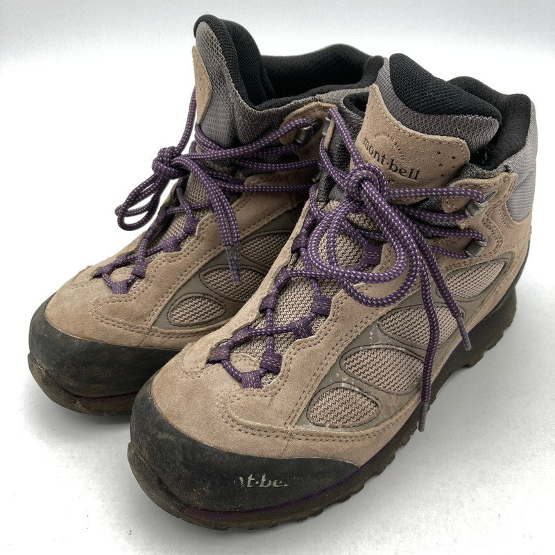 【中古品】【レディース】 mont-bell モンベル GORE-TEX ゴアテックス トレッキングブーツ 靴 167-260929-vt-87-fuzh サイズ：24.5cm カラー：ベージュ 万代Net店