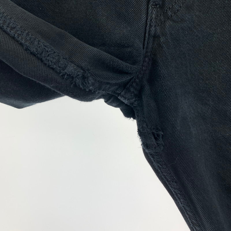 【中古品】【メンズ】 LEVI'S 501 ユーロリーバイス Levis BLACK DENIM PANTS ブラック デニムパンツ ボタン裏刻印247 00501 0165 ストレート 古着 ※ダメージあり 156-250401-nm-03-fuz サイズ：W33 カラー：ブラック 万代Net店