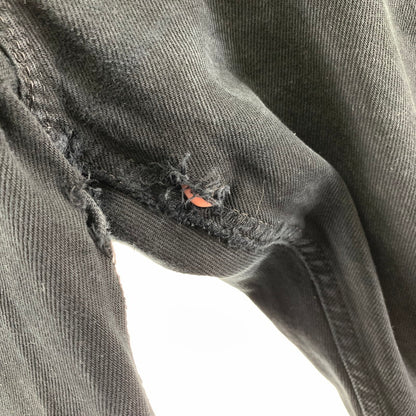 【中古品】【メンズ】 LEVI'S 501 ユーロリーバイス Levis BLACK DENIM PANTS ブラック デニムパンツ ボタン裏刻印247 00501 0165 ストレート 古着 ※ダメージあり 156-250401-nm-03-fuz サイズ：W33 カラー：ブラック 万代Net店