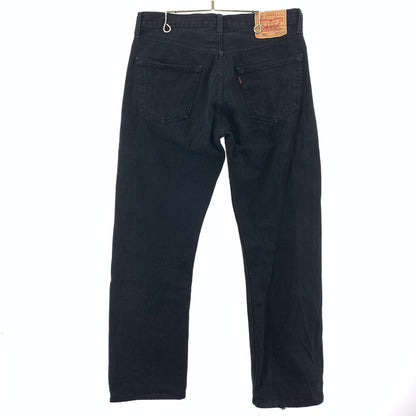 【中古品】【メンズ】 LEVI'S 501 ユーロリーバイス Levis BLACK DENIM PANTS ブラック デニムパンツ ボタン裏刻印247 00501 0165 ストレート 古着 ※ダメージあり 156-250401-nm-03-fuz サイズ：W33 カラー：ブラック 万代Net店
