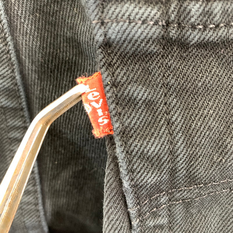 【中古品】【メンズ】 LEVI'S 501 ユーロリーバイス Levis BLACK DENIM PANTS ブラック デニムパンツ ボタン裏刻印247 00501 0165 ストレート 古着 ※ダメージあり 156-250401-nm-03-fuz サイズ：W33 カラー：ブラック 万代Net店