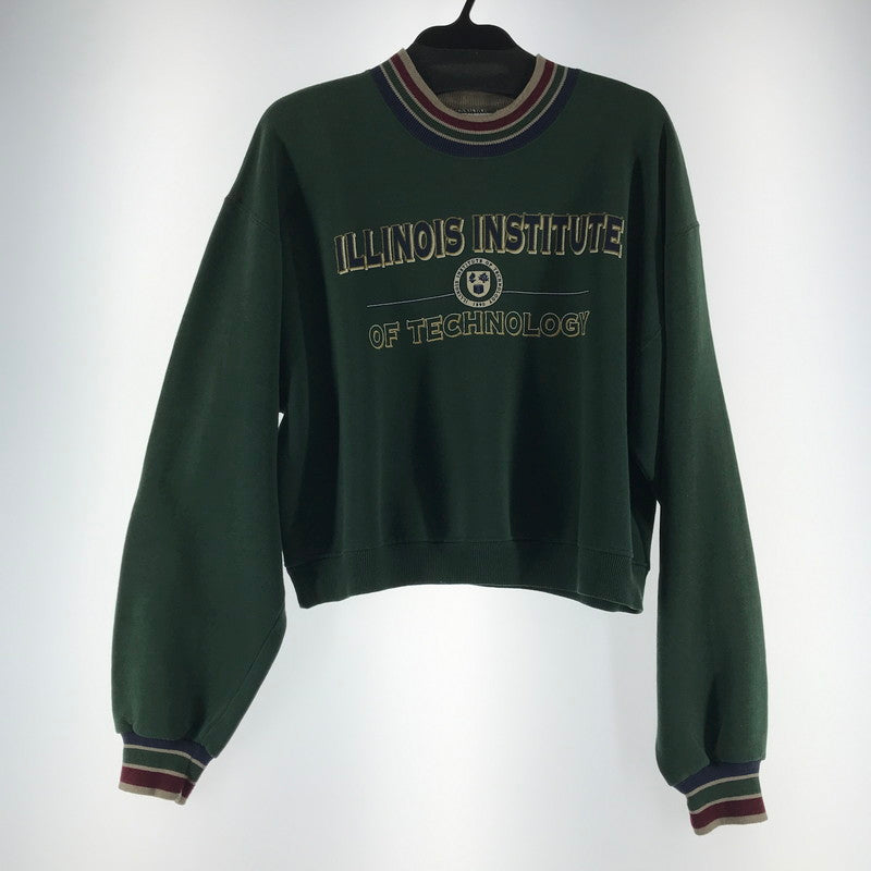 【中古品】【レディース】 GENUS 90‘S ジーナス ナインティーズ スウェット グリーン SIZE:L USA製 汚れ・毛玉・ほつれ・襟ヨレあり 170-260702-io-06-fuzh 万代Net店