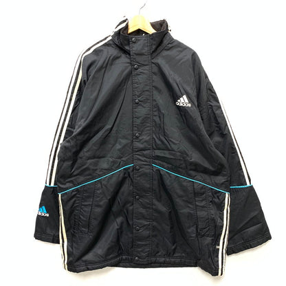 【中古品】【メンズ】 adidas アディダス 90s ベンチコート アウター ジャケット ブランド 古着 145-250406-gm-29-fuz サイズ：US L カラー：ブラック 万代Net店