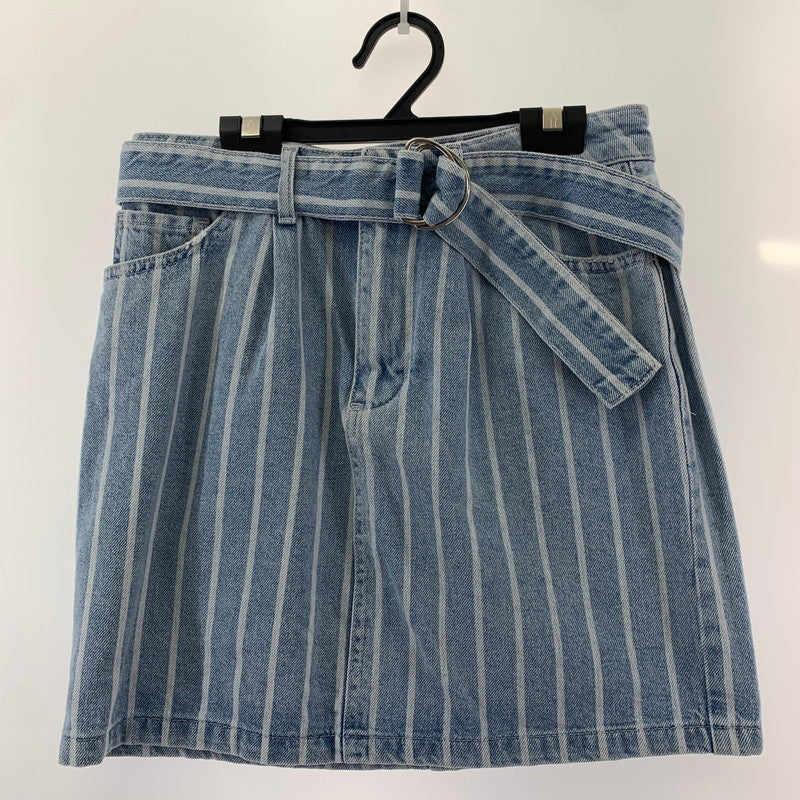 【中古品】【レディース】 UNITED COLORS OF BENETTON ユナイテッド カラーズ オブ ベネトン スカート ストライプ デニム 40サイズ レディース 171-260329-io-25-fuzh 万代Net店