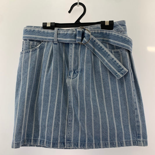 【中古品】【レディース】 UNITED COLORS OF BENETTON ユナイテッド カラーズ オブ ベネトン スカート ストライプ デニム 40サイズ レディース 171-260329-io-25-fuzh 万代Net店