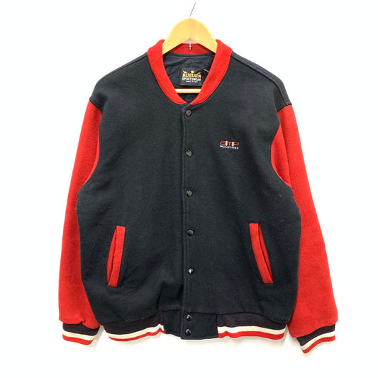 【中古品】【メンズ】 AUBURN SPORTWAR スタジャン アワードジャケット スタジアムジャケット アウター ブランド 古着 145-250420-gm-28-fuz サイズ：表記無し カラー：ブラック レッド 万代Net店