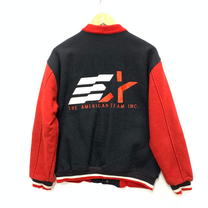 【中古品】【メンズ】 AUBURN SPORTWAR スタジャン アワードジャケット スタジアムジャケット アウター ブランド 古着 145-250420-gm-28-fuz サイズ：表記無し カラー：ブラック レッド 万代Net店