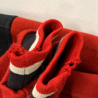 【中古品】【メンズ】 AUBURN SPORTWAR スタジャン アワードジャケット スタジアムジャケット アウター ブランド 古着 145-250420-gm-28-fuz サイズ：表記無し カラー：ブラック レッド 万代Net店