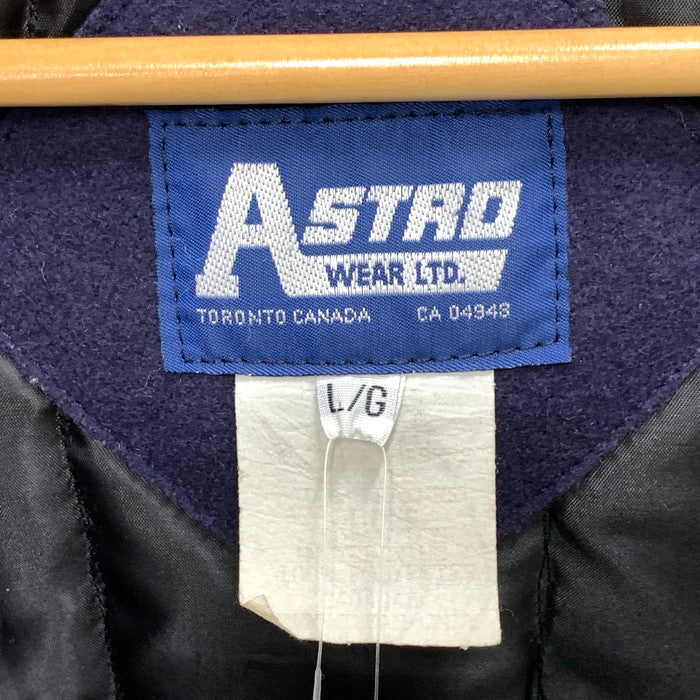 【中古品】【メンズ】 ASTRO WEAR 90s VARSITY JACKET スタジアムジャケット スタジャン ブランド 古着 145-250420-gm-27-fuz サイズ：L カラー：ネイビー レッド 万代Net店
