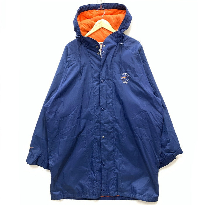 【中古品】【メンズ】 NIKE ナイキ 90s ジャケット ベンチコート アウター ブランド 古着 148-250419-gm-24-fuz サイズ：L カラー：ネイビー 万代Net店
