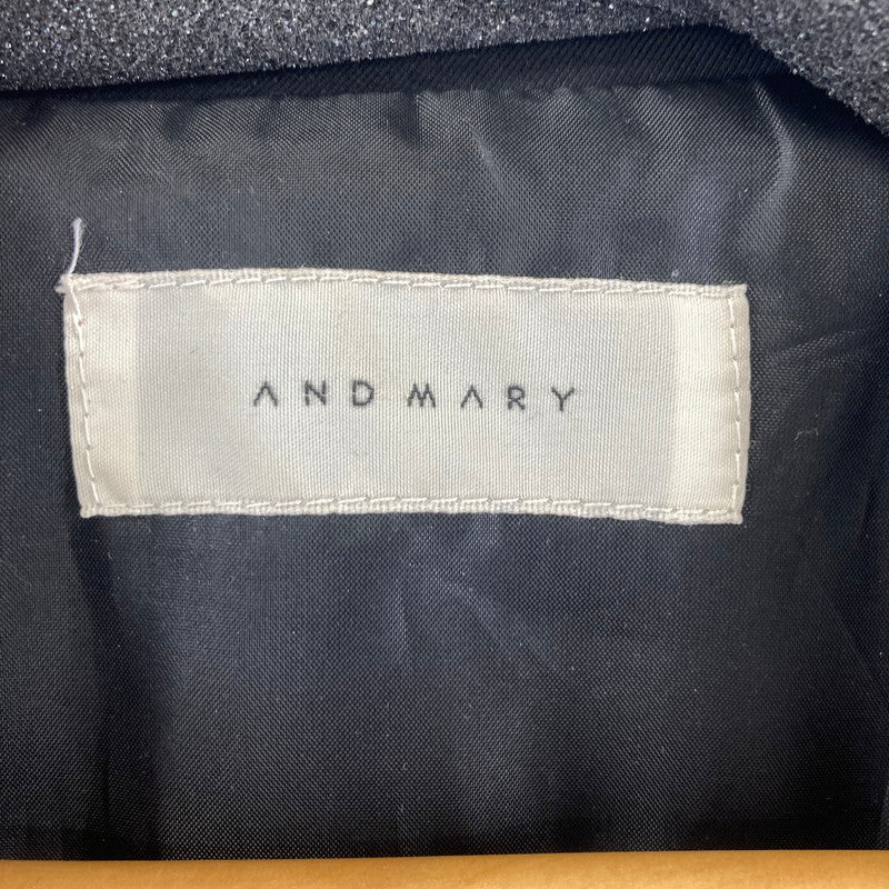 【中古品】【レディース】 ANDMARY アンドマリー ローラスリットジャケット 170-260210-ky-09-fuzh サイズ：フリー カラー：ブラック 万代Net店