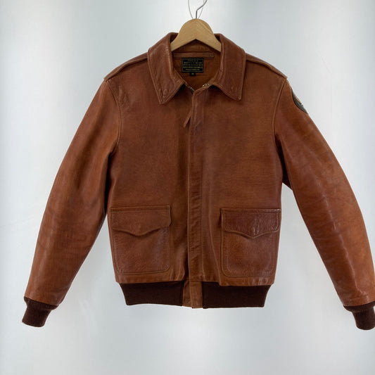【中古品】【メンズ】 RAINBOW COUNTRY 30-1415 TYPE A-2 レザー フライトジャケット レインボー カントリー 145-250420-st-02-fuz サイズ：38 カラー：ブラウン 万代Net店