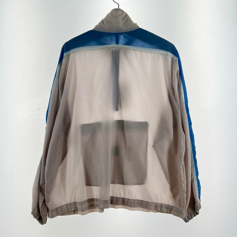 【中古品】【メンズ】 NIKE ナイキ ナイロンプルオーバー ホワイト 紺タグ 上着 アウター SIZE:L ハーフジップ 80S ※シミ汚れ大あり・ナイキのマーク消えかけ 148-260919-io-29-fuzh 万代Net店