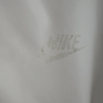 【中古品】【メンズ】 NIKE ナイキ ナイロンプルオーバー ホワイト 紺タグ 上着 アウター SIZE:L ハーフジップ 80S ※シミ汚れ大あり・ナイキのマーク消えかけ 148-260919-io-29-fuzh 万代Net店