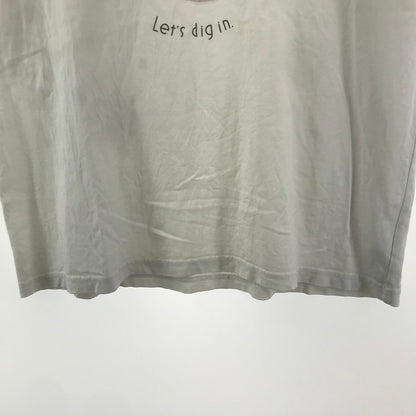 【中古品】【メンズ】 GELATO PIQUE HOMME ジェラートピケ オム プレート ロゴ パンケーキ Tシャツ 半袖 古着 141-250430-mh-05-fuz サイズ：M カラー：ホワイト 万代Net店