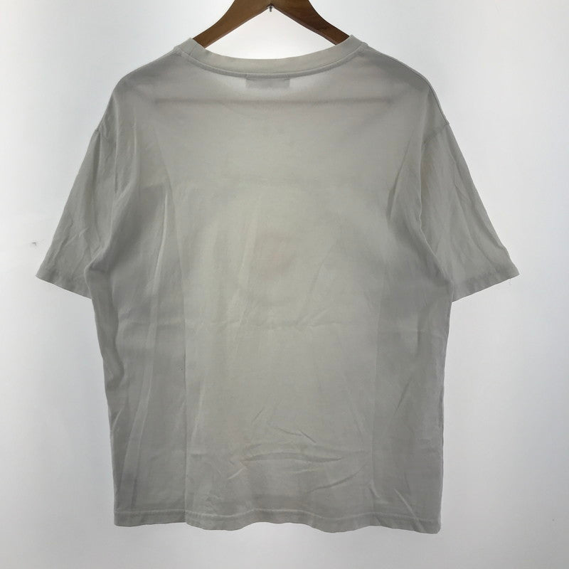 【中古品】【メンズ】 GELATO PIQUE HOMME ジェラートピケ オム プレート ロゴ パンケーキ Tシャツ 半袖 古着 141-250430-mh-05-fuz サイズ：M カラー：ホワイト 万代Net店