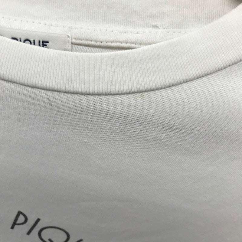 【中古品】【メンズ】 GELATO PIQUE HOMME ジェラートピケ オム プレート ロゴ パンケーキ Tシャツ 半袖 古着 141-250430-mh-05-fuz サイズ：M カラー：ホワイト 万代Net店