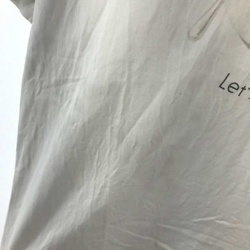 【中古品】【メンズ】 GELATO PIQUE HOMME ジェラートピケ オム プレート ロゴ パンケーキ Tシャツ 半袖 古着 141-250430-mh-05-fuz サイズ：M カラー：ホワイト 万代Net店