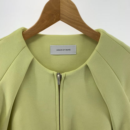 【中古品】【レディース】 ADAM ET ROPE アダムエロペ GAL-04050-A コクーンブルゾン ノーカラー ジャケット 169-250505-nm-05-fuz サイズ：フリー カラー：ライトグリーン 万代Net店