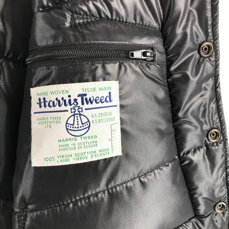 【中古品】【メンズ】 HARRIS TWEED ハリスツイード ダウンベスト 145-260913-nm-01-fuzh サイズ：M カラー：グレー系/ダークネイビー系 万代Net店