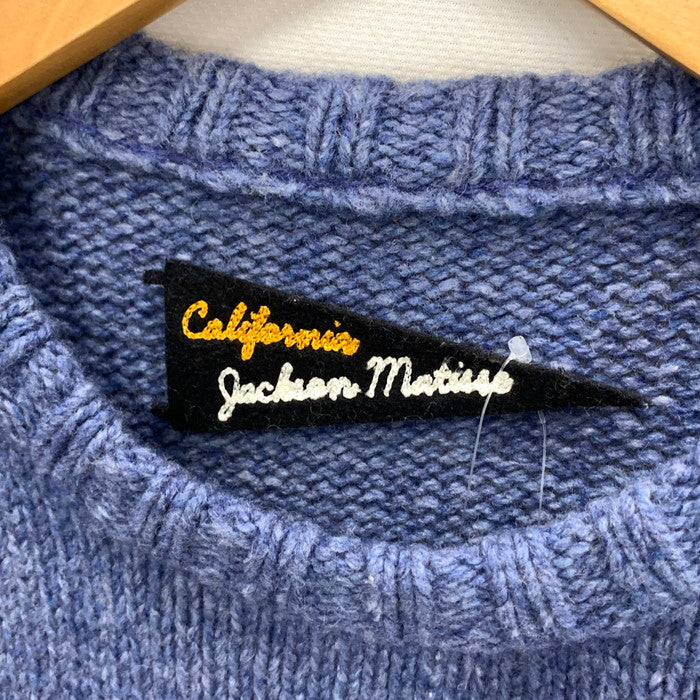 【中古品】【メンズ】 JACKSON MATISSE ジャクソンマティス JM15AW081 SMILE SWEATER セーター ニット トップス ブランド 古着 140-250607-gm-11-fuz サイズ：S カラー：ブルー 万代Net店