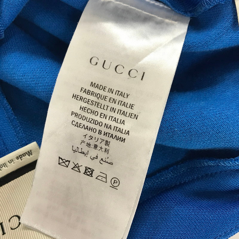 【中古品】【メンズ/レディース】 GUCCI グッチ 473357 X5S58 フラワー エンブロイダリー サイドライン ジャージー ボトムス 古着 裾パーツ欠品 171-251109-xz-4-fuz サイズ：XS カラー：ブルー 万代Net店