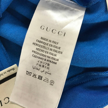 【中古品】【メンズ/レディース】 GUCCI グッチ 473357 X5S58 フラワー エンブロイダリー サイドライン ジャージー ボトムス 古着 裾パーツ欠品 171-251109-xz-4-fuz サイズ：XS カラー：ブルー 万代Net店