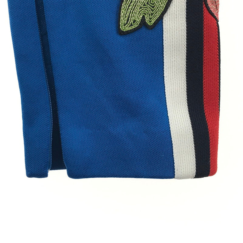【中古品】【メンズ/レディース】 GUCCI グッチ 473357 X5S58 フラワー エンブロイダリー サイドライン ジャージー ボトムス 古着 裾パーツ欠品 171-251109-xz-4-fuz サイズ：XS カラー：ブルー 万代Net店