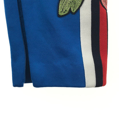 【中古品】【メンズ/レディース】 GUCCI グッチ 473357 X5S58 フラワー エンブロイダリー サイドライン ジャージー ボトムス 古着 裾パーツ欠品 171-251109-xz-4-fuz サイズ：XS カラー：ブルー 万代Net店