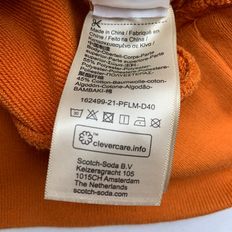 【中古品】【レディース】 SCOTCH＆SODA スコッチアンドソーダ スウェット オレンジ SIZE:S タートル 色抜けのような箇所あり 170-260702-io-22-fuzh 万代Net店