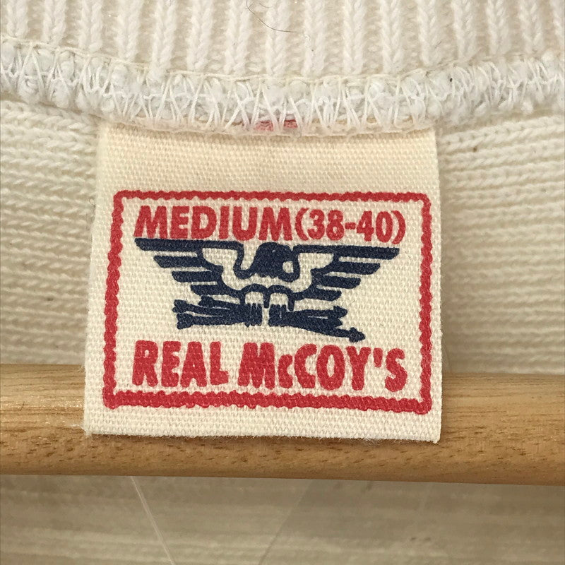 【中古品】【メンズ】 The REAL McCOY'S ザリアルマッコイズ ミリタリー フットボール Tシャツ 長袖 トップス 古着 145-250501-mh-10-fuz サイズ：M カラー：ホワイト 万代Net店