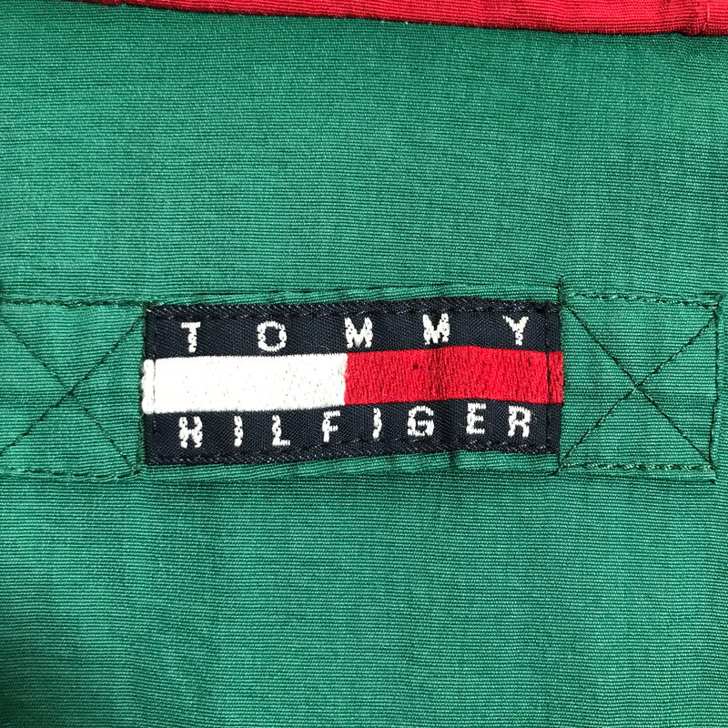 【中古品】【メンズ】 TOMMY HILFIGER トミー ヒルフィガー NYLON JACKET ナイロン ジャケット ブルガリア製 アウター 古着 147-260212-mh-09-fuz サイズ：L カラー：グリーン 万代Net店