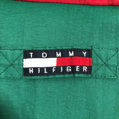 【中古品】【メンズ】 TOMMY HILFIGER トミー ヒルフィガー NYLON JACKET ナイロン ジャケット ブルガリア製 アウター 古着 147-260212-mh-09-fuz サイズ：L カラー：グリーン 万代Net店