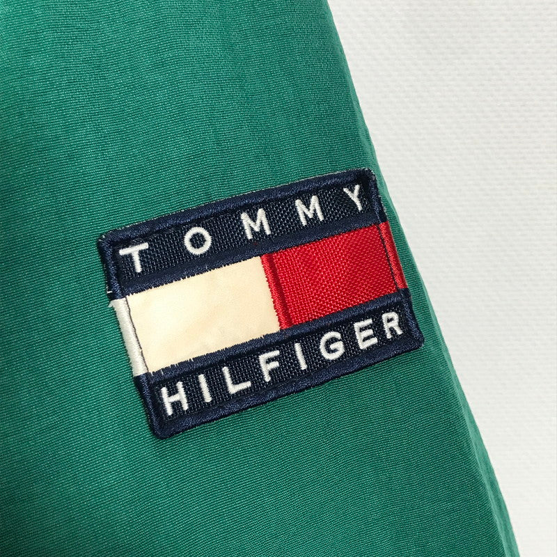 【中古品】【メンズ】 TOMMY HILFIGER トミー ヒルフィガー NYLON JACKET ナイロン ジャケット ブルガリア製 アウター 古着 147-260212-mh-09-fuz サイズ：L カラー：グリーン 万代Net店