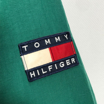 【中古品】【メンズ】 TOMMY HILFIGER トミー ヒルフィガー NYLON JACKET ナイロン ジャケット ブルガリア製 アウター 古着 147-260212-mh-09-fuz サイズ：L カラー：グリーン 万代Net店