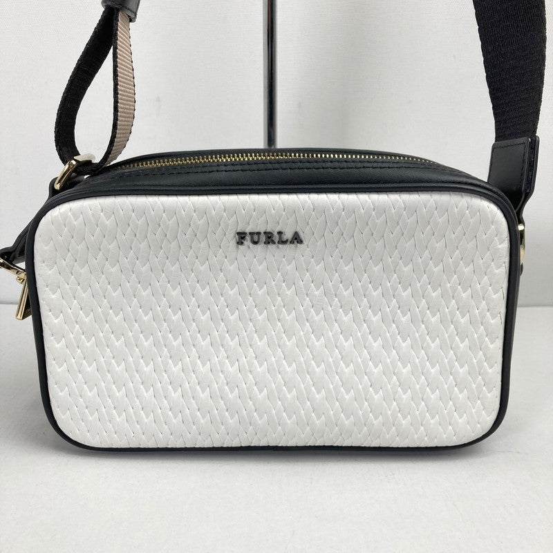 【中古品】【レディース】 FURLA フルラ ミニ ショルダーバッグ カバン 180-260115-ky-03-fuz カラー：ブラック/ホワイト 万代Net店