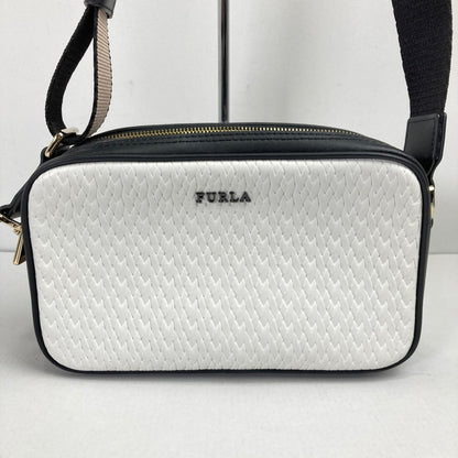 【中古品】【レディース】 FURLA フルラ ミニ ショルダーバッグ カバン 180-260115-ky-03-fuz カラー：ブラック/ホワイト 万代Net店