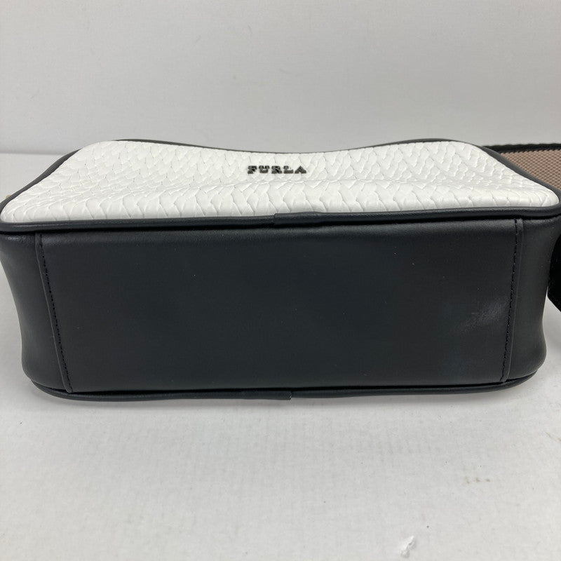 【中古品】【レディース】 FURLA フルラ ミニ ショルダーバッグ カバン 180-260115-ky-03-fuz カラー：ブラック/ホワイト 万代Net店