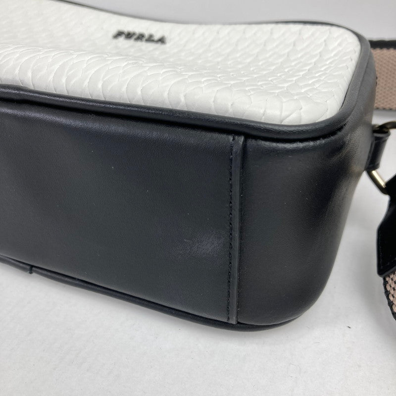 【中古品】【レディース】 FURLA フルラ ミニ ショルダーバッグ カバン 180-260115-ky-03-fuz カラー：ブラック/ホワイト 万代Net店