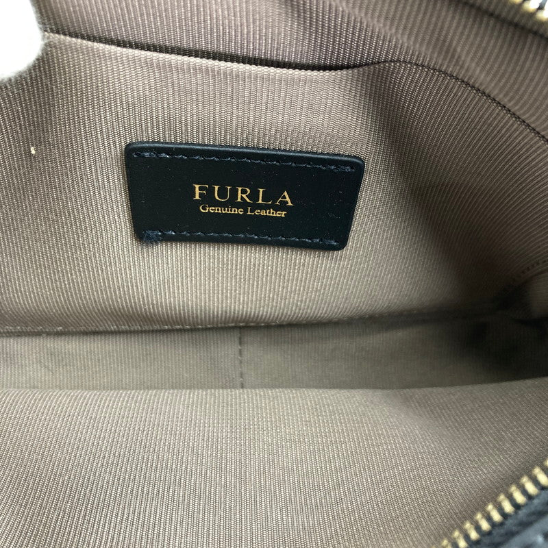 【中古品】【レディース】 FURLA フルラ ミニ ショルダーバッグ カバン 180-260115-ky-03-fuz カラー：ブラック/ホワイト 万代Net店